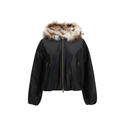 Moose Knuckles Black Lambskin Leather Jacket