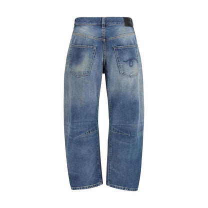 R13 Blue Cotton Boyfriend Jeans
