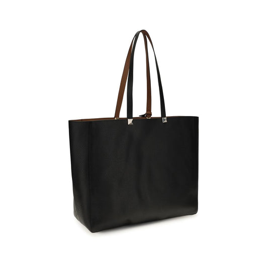 Valentino Garavani Schultertasche aus schwarzem Bos Taurus Kalbsleder