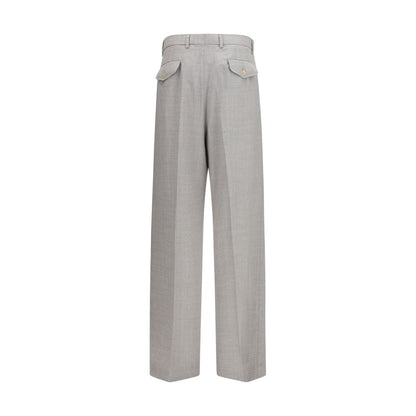 Laneus Gray Wool Oves Aries Casual Pants