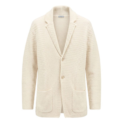 Malo White Cotton Men's Cardigan