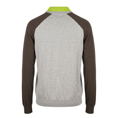 Malo Grey Cotton Men's Sweater