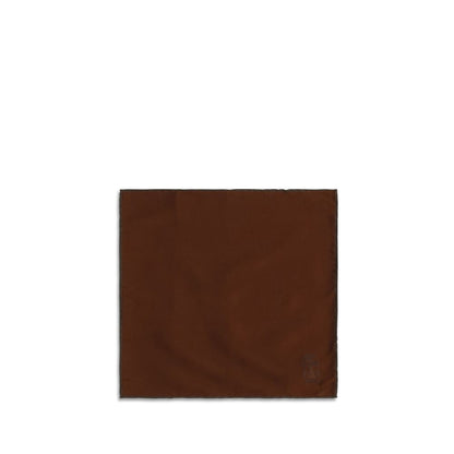 Brunello Cucinelli Brown Silk Pocket Square