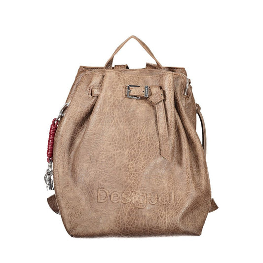 Desigual Brauner Rucksack für Damen aus Polyurethan