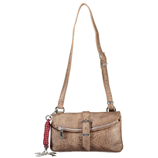 Desigual braune Damenhandtasche aus Polyurethan