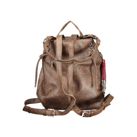 Desigual Brauner Rucksack für Damen aus Polyurethan