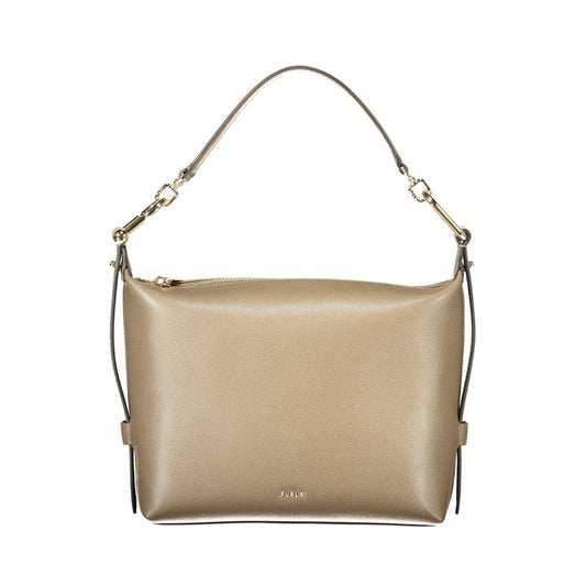 Braune Furla-Damenhandtasche aus Leder