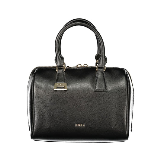 Schwarze Furla Handtasche für Damen aus Leder