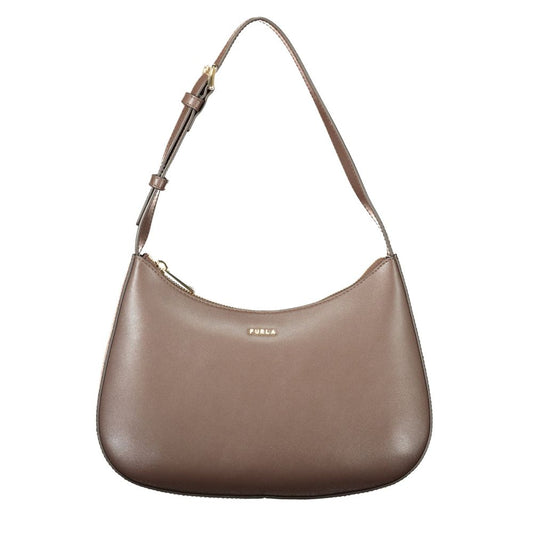 Braune Furla-Damenhandtasche aus Leder