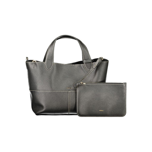 Schwarze Furla-Damentasche aus Leder
