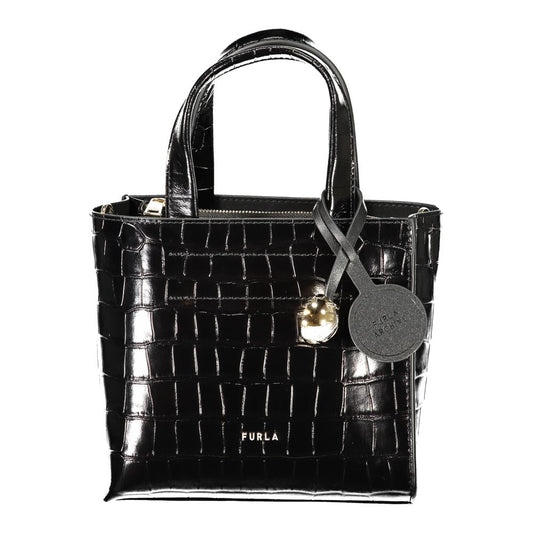 Furla Damenhandtasche aus schwarzem Leder