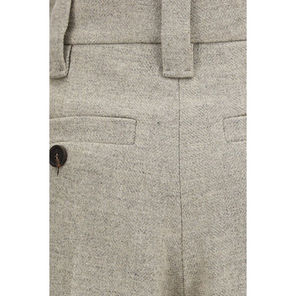 Brunello Cucinelli Beige Wool Oves Aries Dress Pants