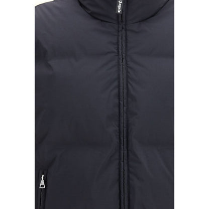 Palm Angels Black Polyamide Full-Length Jacket