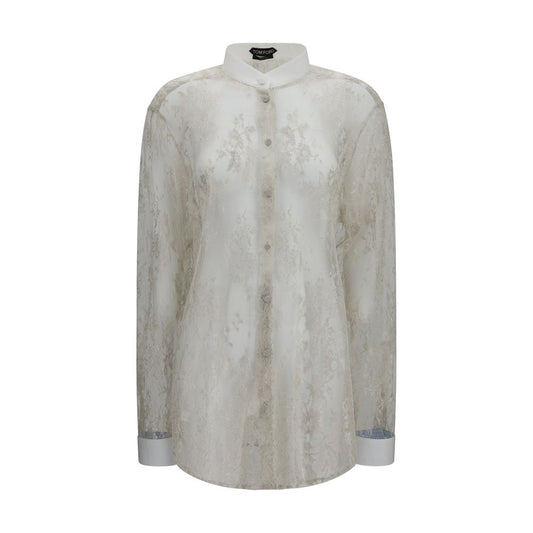 Tom Ford Bluse aus beigem Polyamid