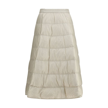 Moncler Beige Nylon Midi Skirt