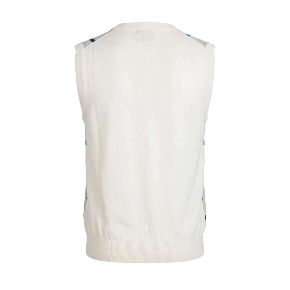 Malo White Cotton Men Sweater