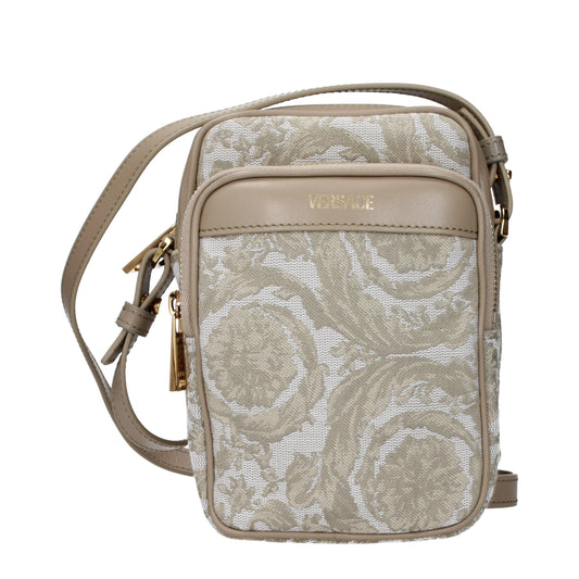 Versace Umhängetasche aus beigem Stoff