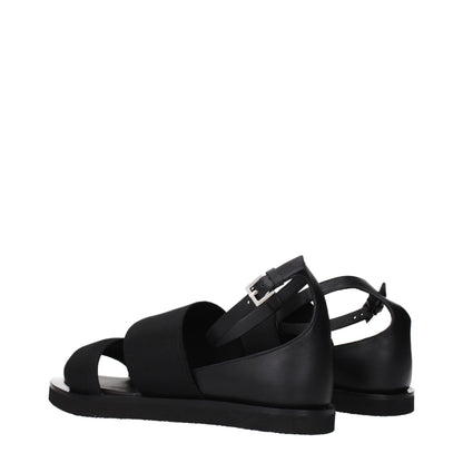 Max Mara Black Fabric Flat Sandals