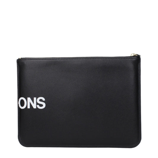 Comme Des Garçons Black Leather Clutch Bag