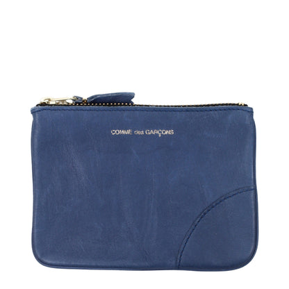 Comme Des Garçons Blue Leather Wallet