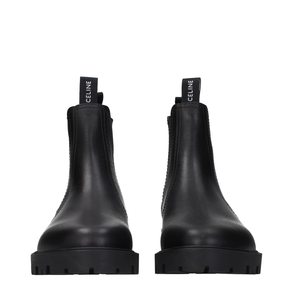 Celine Stiefeletten aus schwarzem Leder