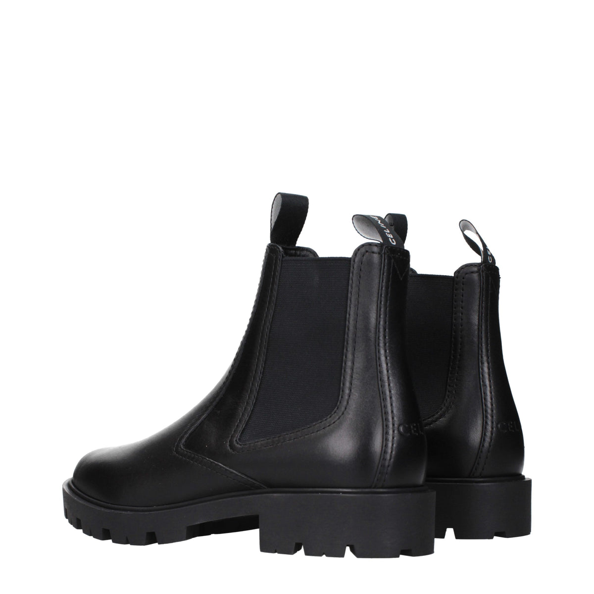 Celine Stiefeletten aus schwarzem Leder