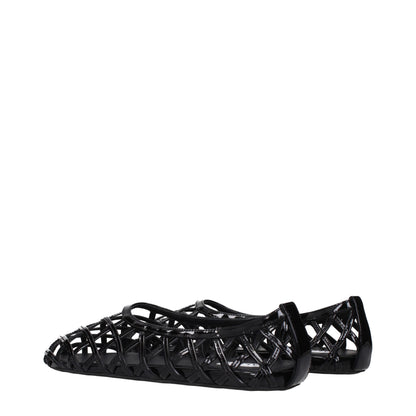 Alaïa Black Leather Ballet Flats