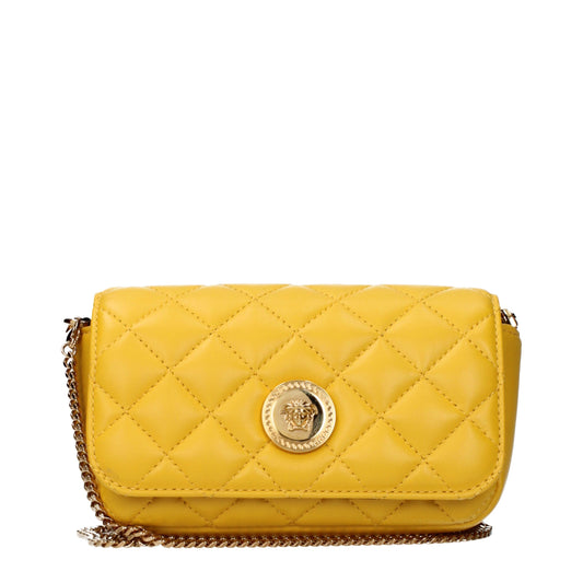 Versace Umhängetasche aus gelbem Leder