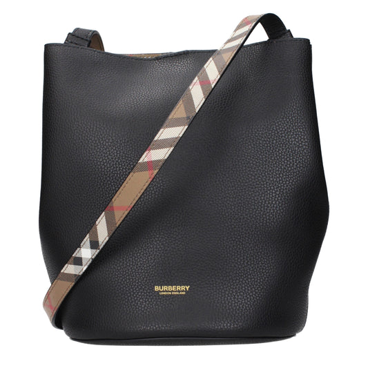 Burberry Umhängetasche aus schwarzem Leder
