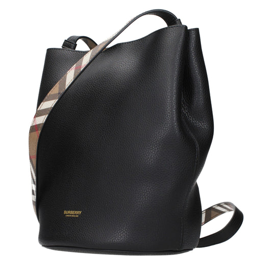 Burberry Umhängetasche aus schwarzem Leder
