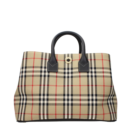 Beige Handtasche aus Stoff von Burberry