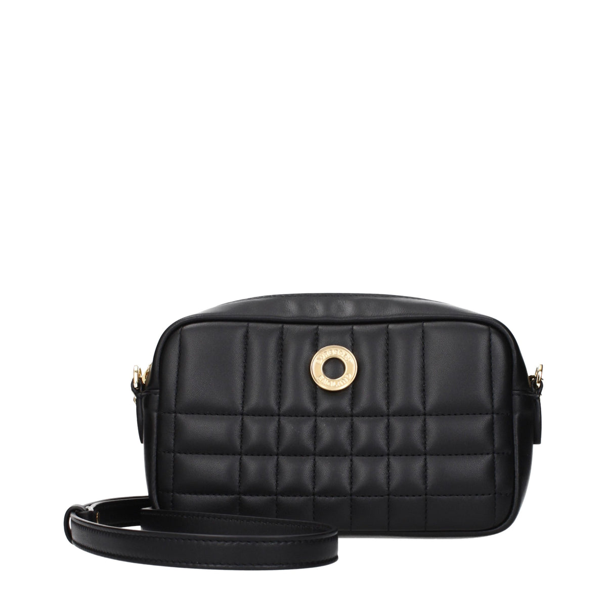 Burberry Umhängetasche aus schwarzem Leder