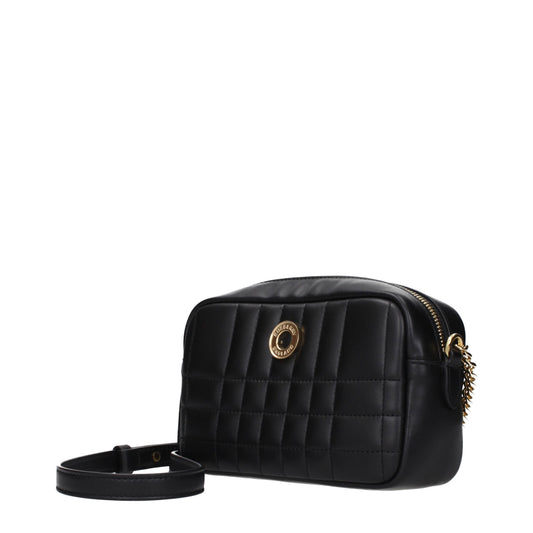 Burberry Umhängetasche aus schwarzem Leder