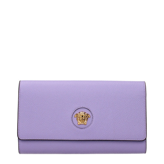 Versace Clutch-Tasche aus lila Leder