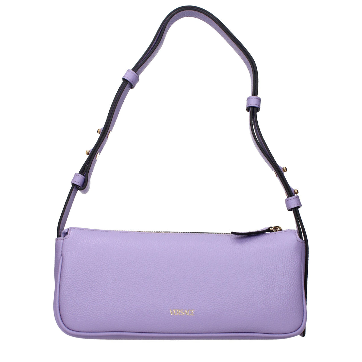 Versace Schultertasche aus lilafarbenem Leder