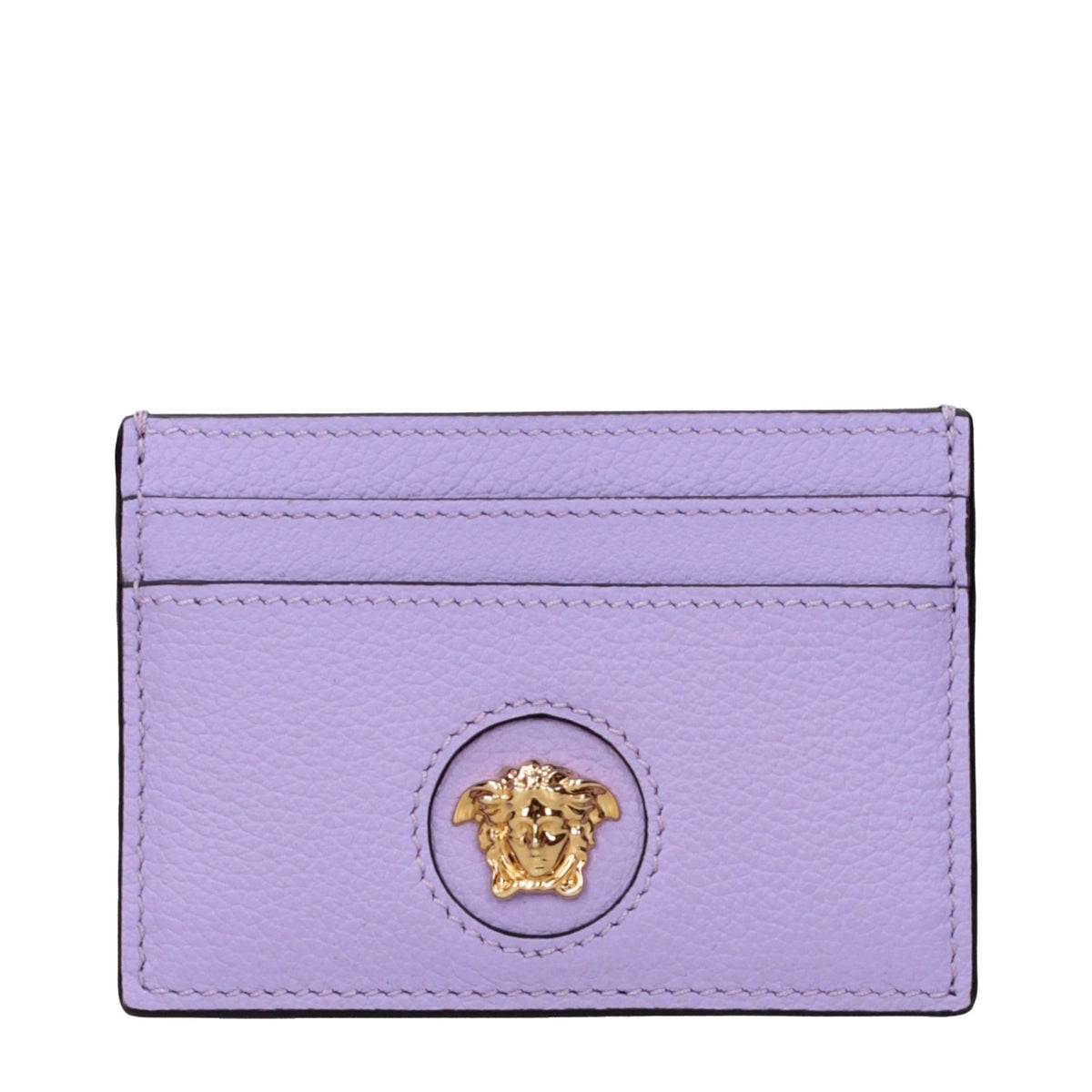 Versace Kartenetui aus violettem Leder