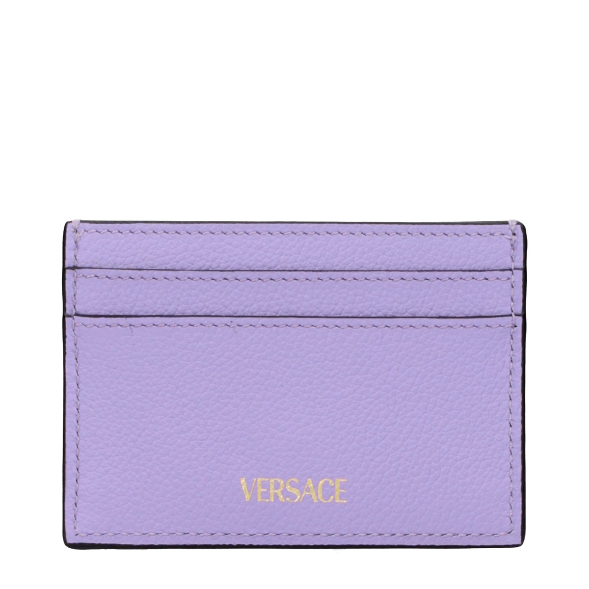 Versace Kartenetui aus violettem Leder