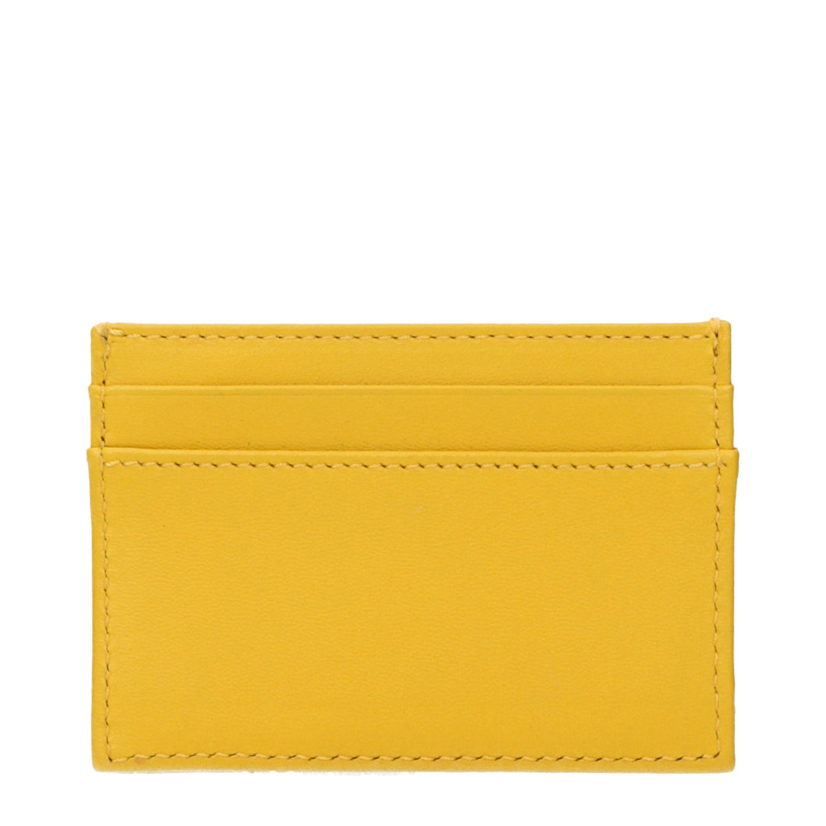 Versace Kartenetui aus gelbem Leder