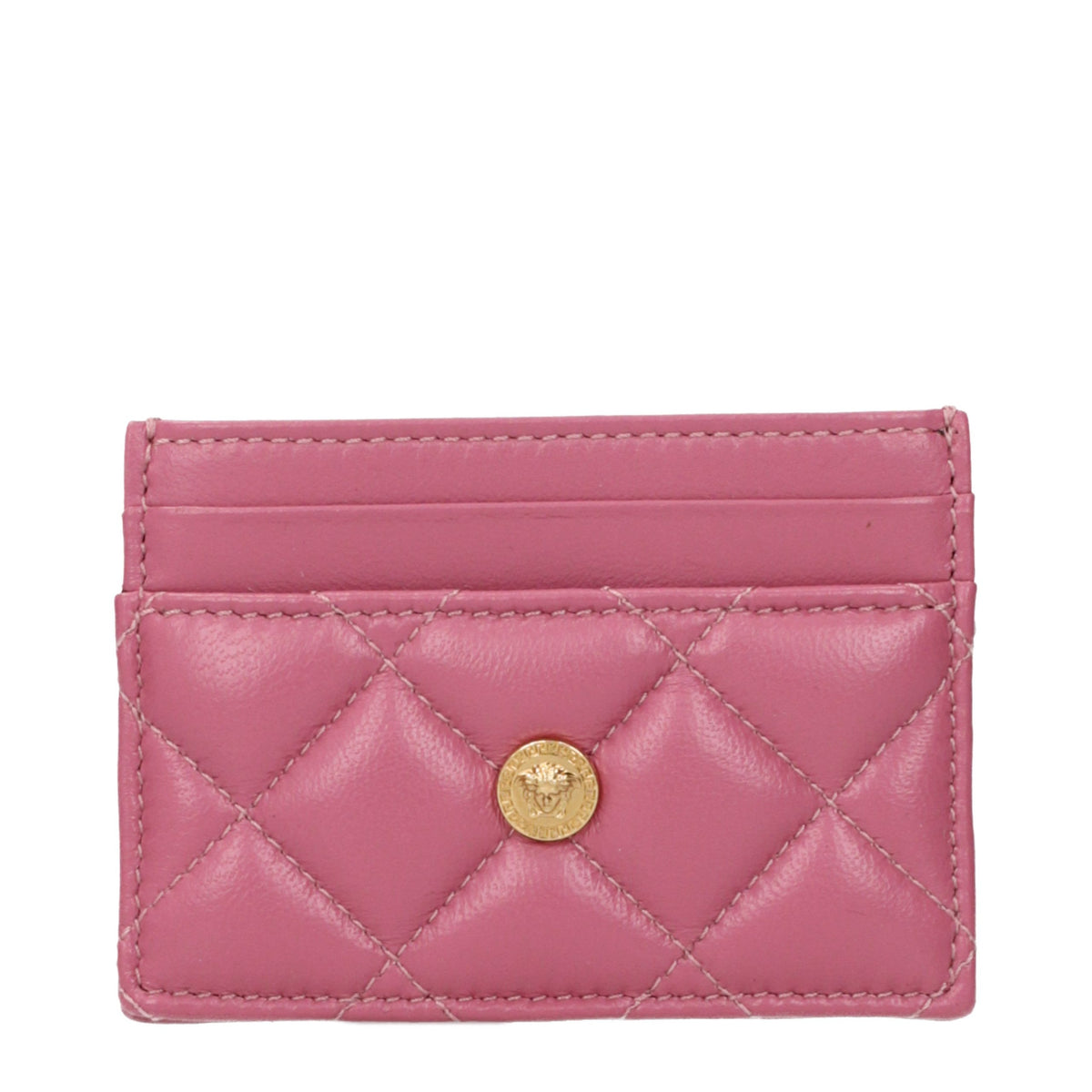 Versace Kartenetui aus rosa Leder