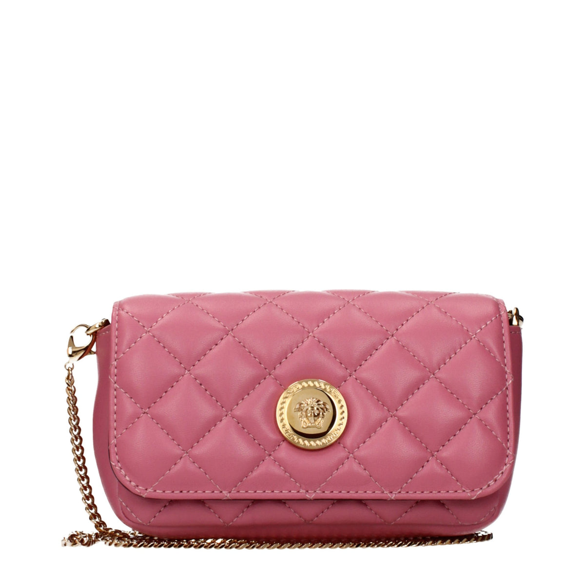 Versace Umhängetasche aus rosafarbenem Leder