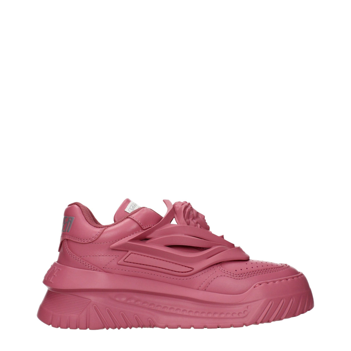 Versace Chunky Sneakers aus rosa Leder