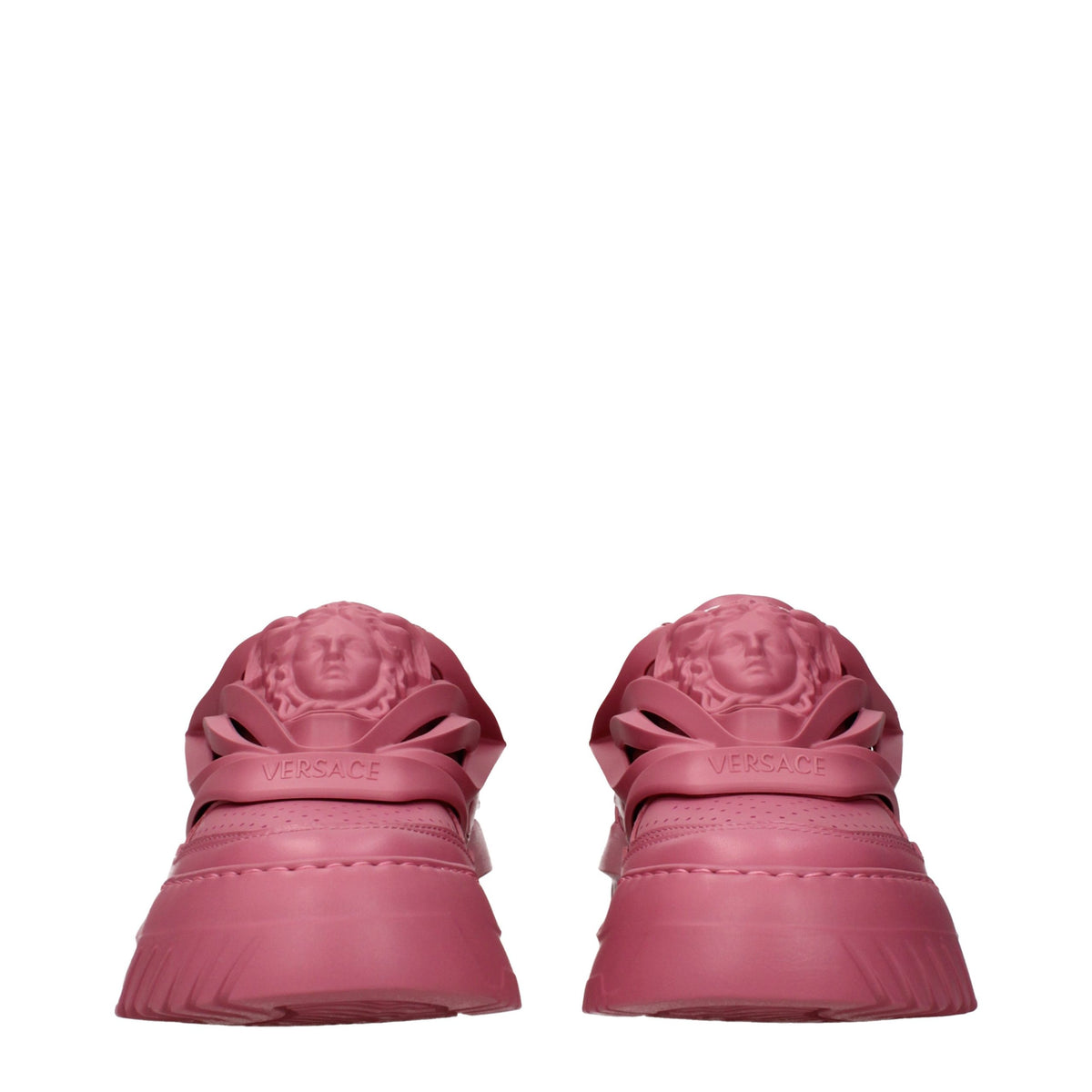 Versace Chunky Sneakers aus rosa Leder