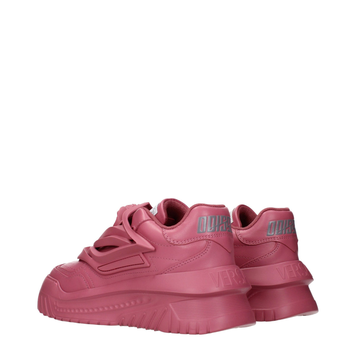 Versace Chunky Sneakers aus rosa Leder
