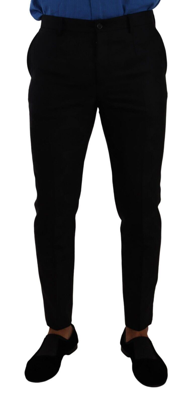 Dolce & Gabbana Schwarze Anzughose aus Wolle