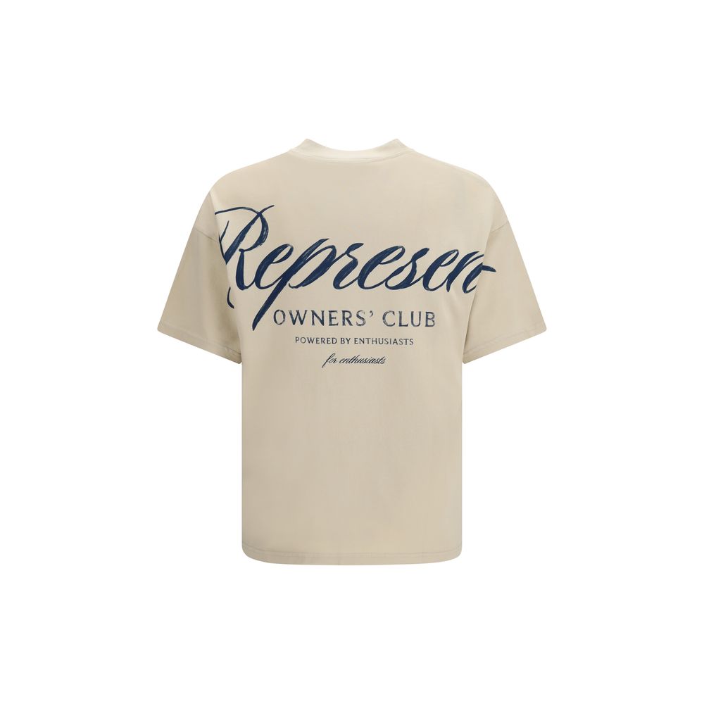Represent Beige Cotton T-Shirt