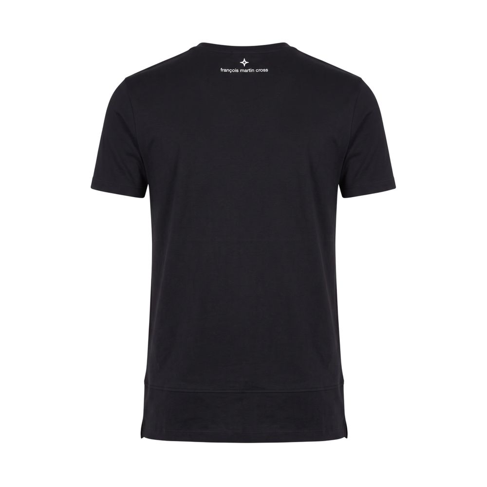 Roberto Pepe Luxury Black Cotton Men Sweater
