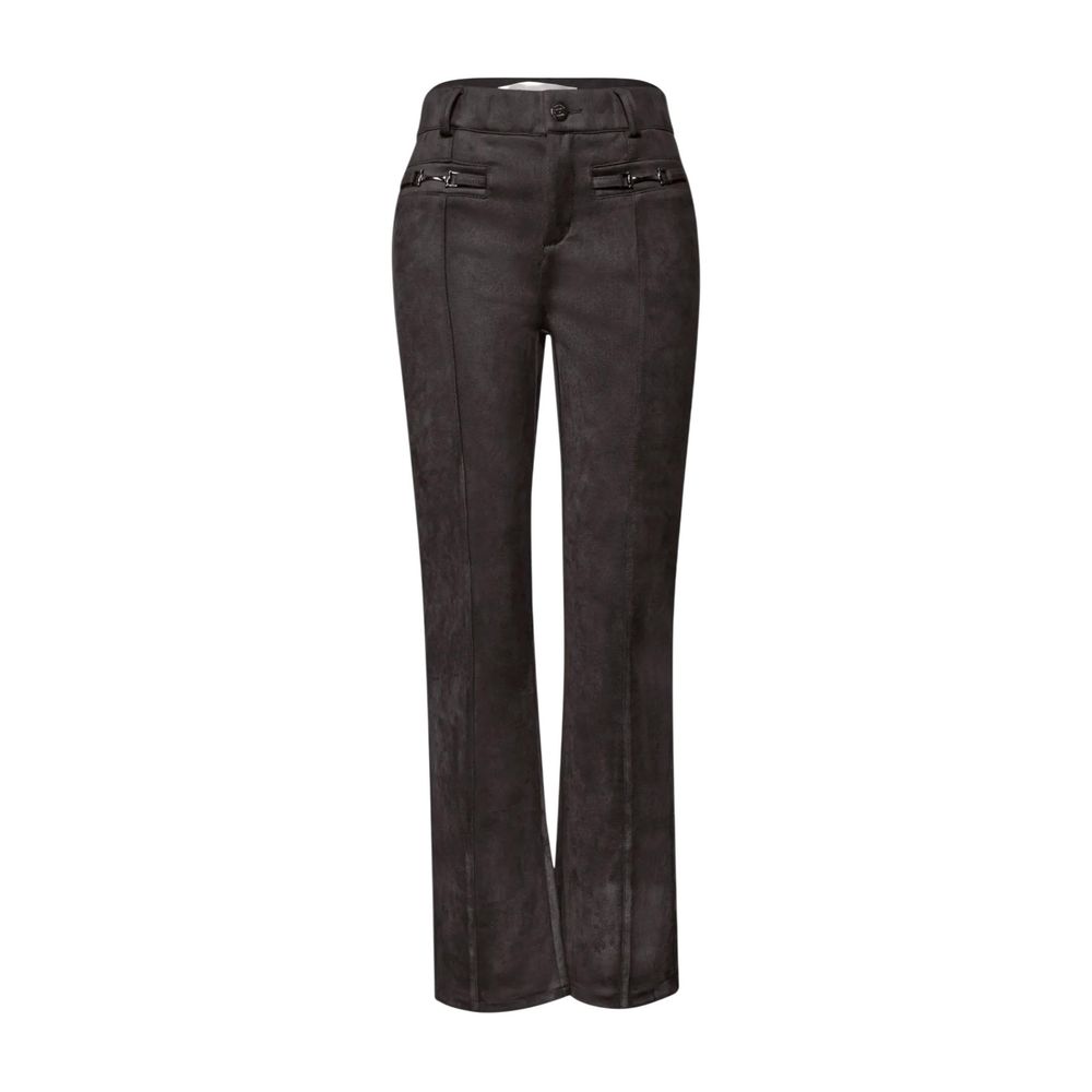 Street One Brown Polyester Casual Pants