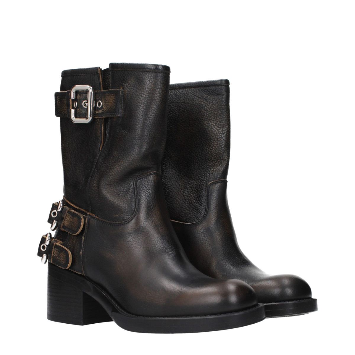 Chloé Black Leather Ankle Boots