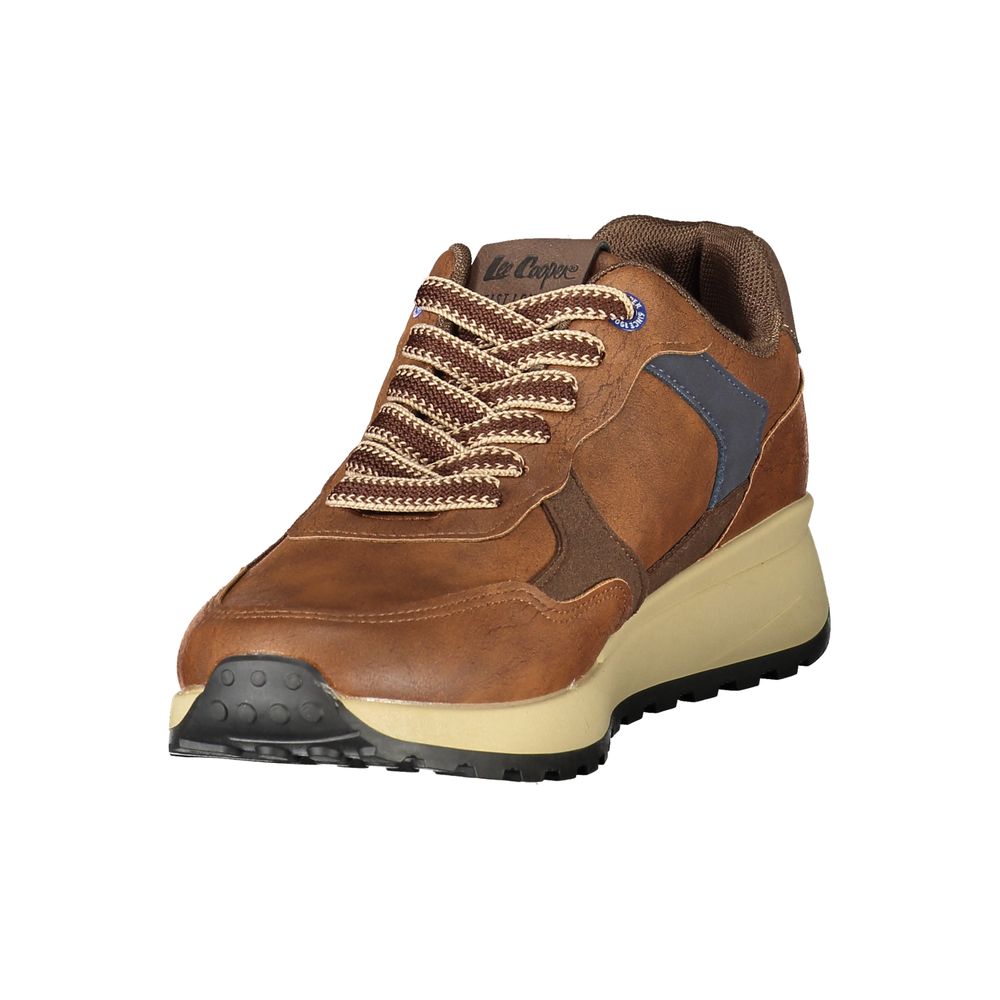 LEE COOPER Brown Polyester Athletic Sneakers