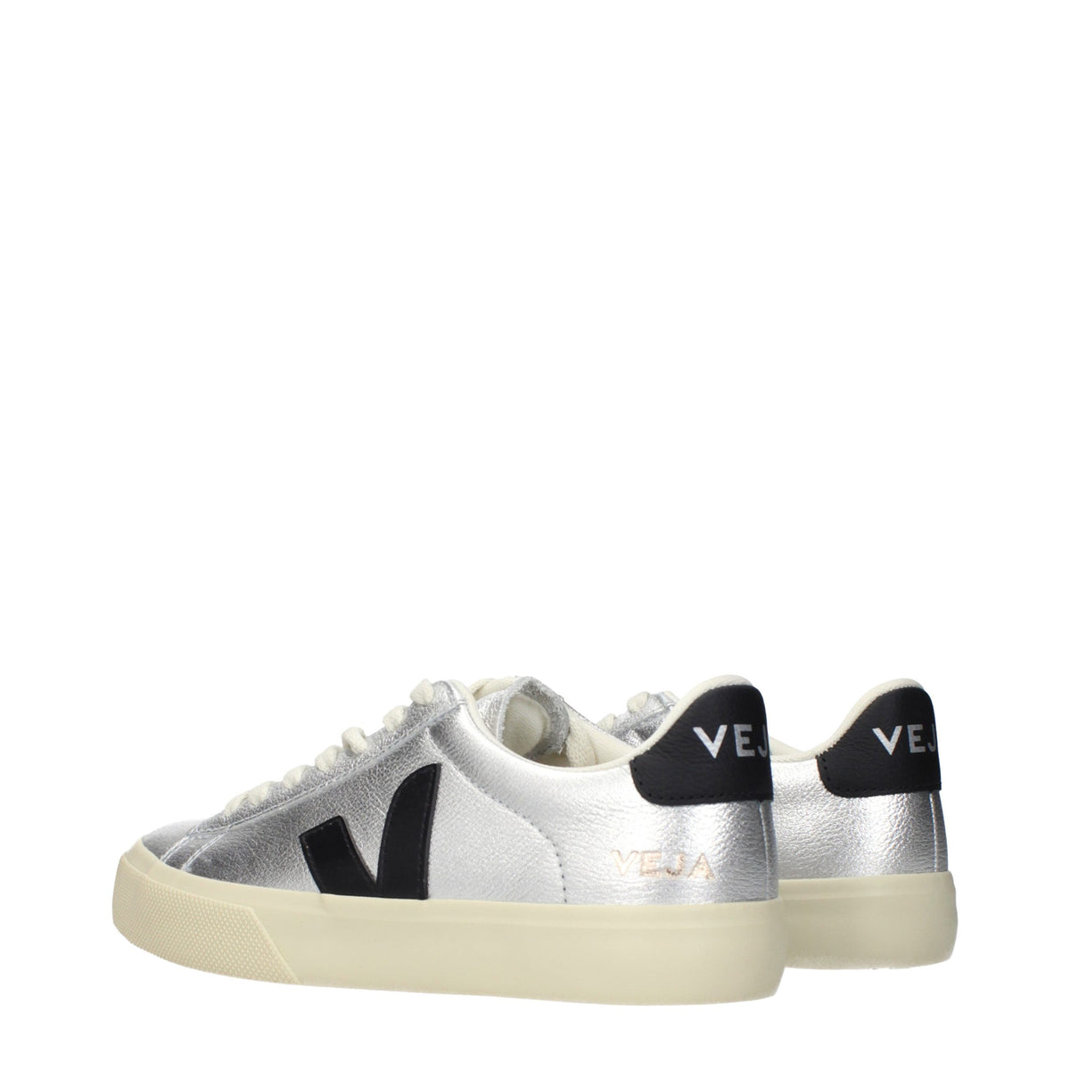 Veja Gray Leather Low Top Sneakers